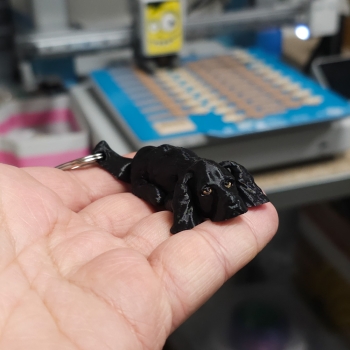 Cocker spaniel brelok 3D czarny pies do kluczy